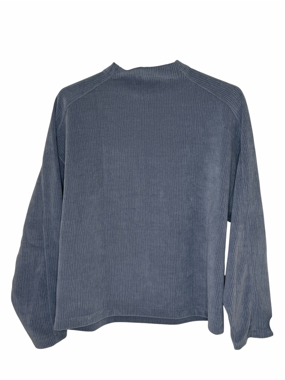 NEW Madewell Teapot Blue Striped Jacquard Funnelneck Top Medium - Picture 3 of 6